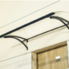 Auvent de porte en aluminium anthracite Olor - Tikamart