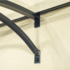 Fixation de auvent de porte en aluminium anthracite Olor - Tikamart