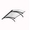 Auvent de porte en aluminium anthracite Olor 120x28x85 cm avec supports et gouttière - Tikamart