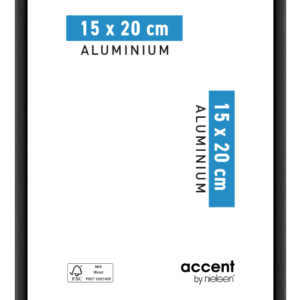 Cadre Accent NIELSEN en aluminium noir H.20 x L.15 cm- Tikamart