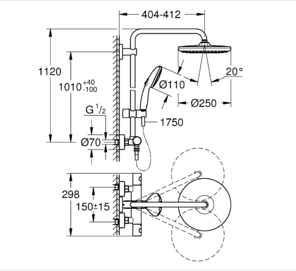 COL DCHE THM VITALIO START 250 RDE GROHE 4 - Tikmart