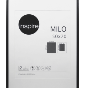 Cadre Milo noir INSPIRE 50 x 70 cm