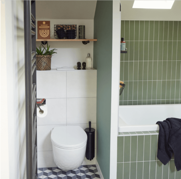 Carrelage mur intérieur effet brique vert 2 - Tikamart