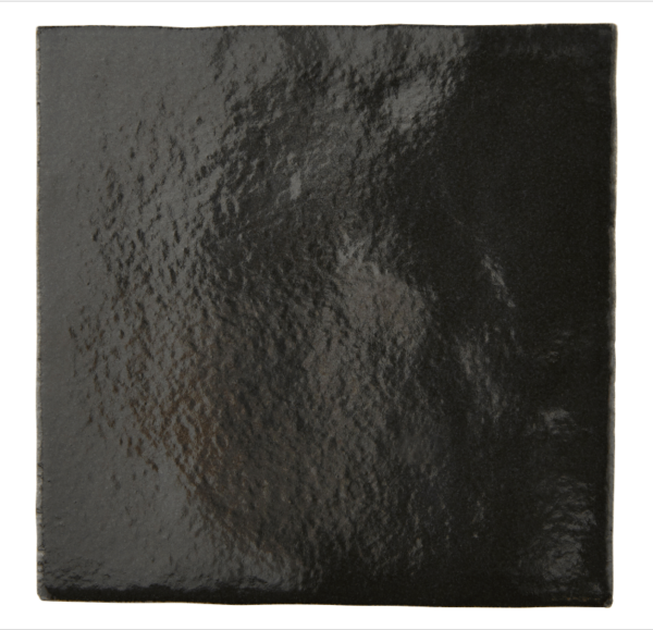 Carrelage mural effet zellige noir Zellie 10 x 10 cm