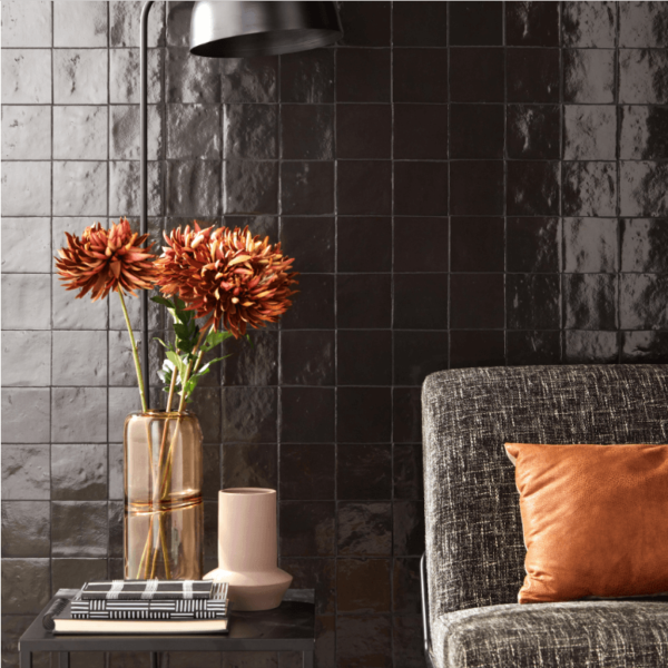 Carrelage mur intérieur effet zellige noir Zellie 2 - Tikamart