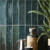 Carrelage mural vert foncé brillant Bakerstreet 4 - Tikamart