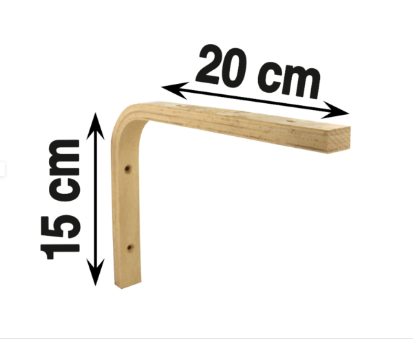 Détails Equerre Multiplis bois brut naturel 1 - Tikamart