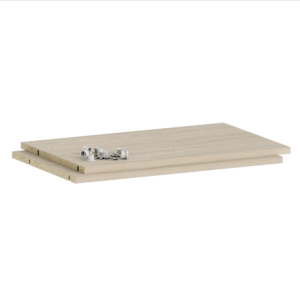 Lot de 2 étagères SPACEO Evo'M effet chêne pour caisson 60 x 38 cm