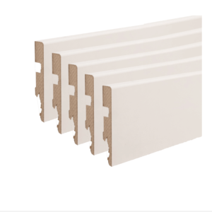 Lot de 5 plinthes MDF blanc Artens, finition élégante et protection des murs - Tikamart