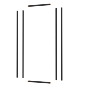 Profilé de finition pivotant noir Easy 80 x 190 cm
