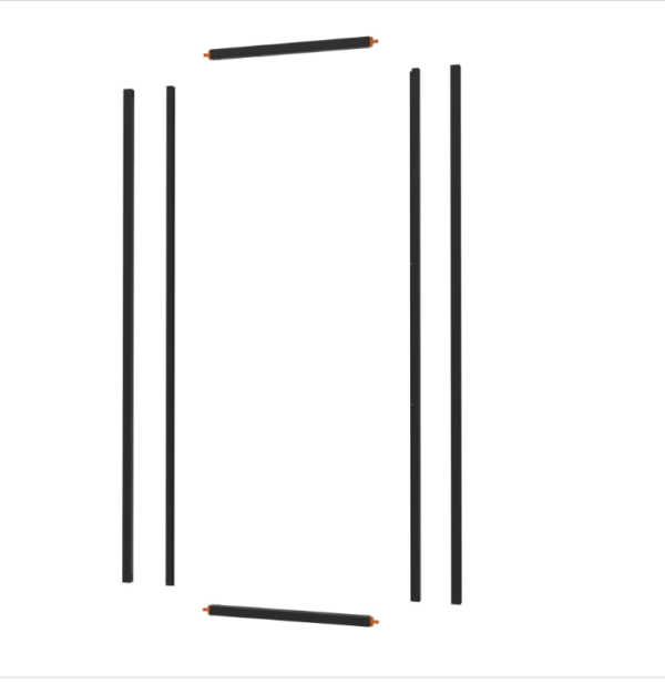 Profilé de finition pivotant noir Easy 80 x 190 cm
